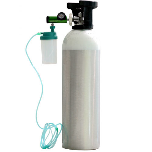 Oxygen aluminum cylinder  10 liters & imported regulator