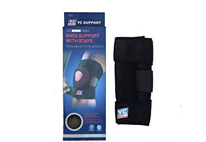 Knee Support 733 with Stays Knee Brace and Supporter for Surgical and Sports Activity Like Hockey, Bike, Cross-fit and Provides Relief from Joint Pain Pack of 1